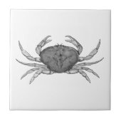 Dungeness Crab Logo (lijnkunst) Tegeltje (Voorkant)