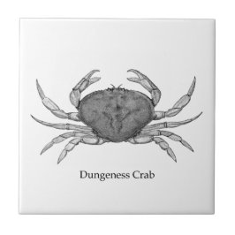Dungeness Crab Logo (lijnkunst) Tegeltje