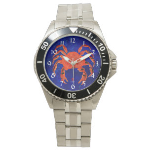 Dungeness Crab - Mannen zonder roestvrijstalen Hor Horloge