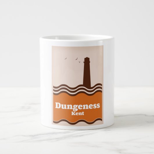 Dungeness Kent vintage stijl reisposter Grote Koffiekop (Voorkant)