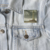 Dungeness Lighthouse uit 'A Voyage Around Great Vierkante Button 5,1 Cm (In situ)