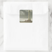 Dungeness Lighthouse uit 'A Voyage Around Great Vierkante Sticker (Tas)