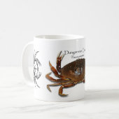 Dungeness Real, Crab 3D, Crab 3D witte Mok (Voorkant links)