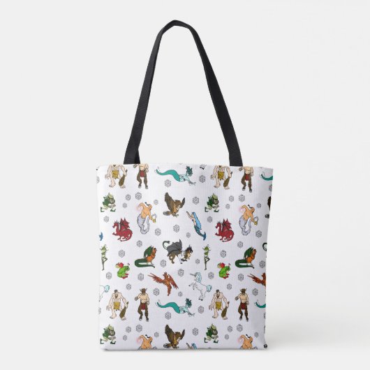 Dungeon and Dragons Creatures and Dice Tote Bag (Achterkant)