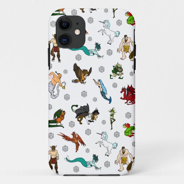 Dungeon and Dragons D20 Fun Case-Mate iPhone Hoesje (Achterkant)