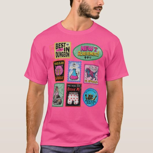 Dungeon Crawler Carl Retro grappig T-shirt (Voorkant)