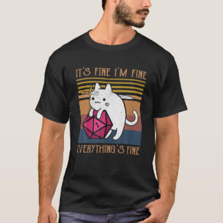 Dungeon Crawler Dragon Master Cat I'm Fine Anyth T-shirt