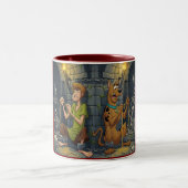 Dungeon Delights: Spaghetti Ontsnapping Tweekleurige Koffiemok (Center)