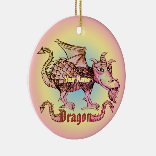 Dungeon Dragon  Keramisch Ornament (Rechts)