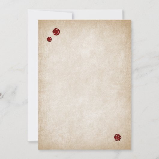 Dungeon Kaart RPG Gamer Bruiloft (Achterkant)