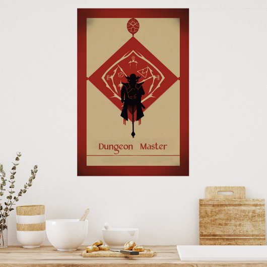 Dungeon Master Minimalist Poster (Keuken)