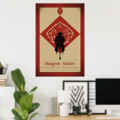 Dungeon Master Minimalist Poster (Thuiskantoor)