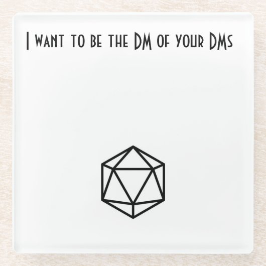 Dungeon Master of Direct Messages Glazen Onderzetter (Voorkant)
