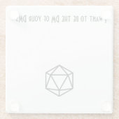 Dungeon Master of Direct Messages Glazen Onderzetter (Achterkant)