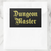 Dungeon Master Rechthoekige Sticker (Tas)