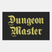 Dungeon Master Rechthoekige Sticker (Voorkant)