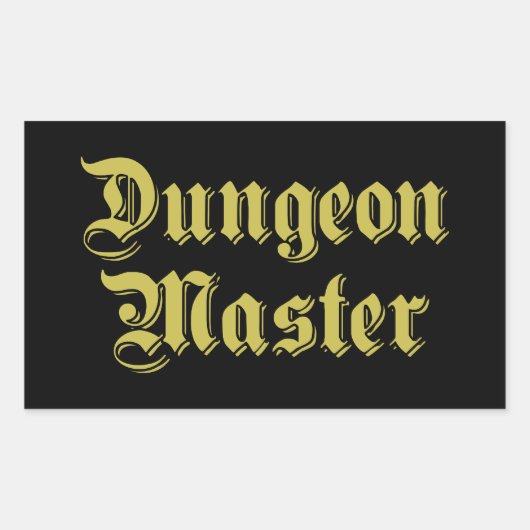 Dungeon Master Rechthoekige Sticker (Voorkant)