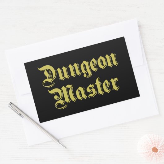 Dungeon Master Rechthoekige Sticker (Envelop)