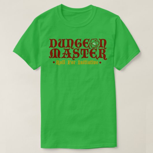 Dungeon Master Roll voor Initiatief T-shirt (Design voorkant)