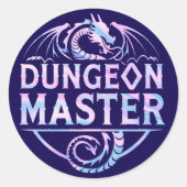 Dungeon Master Ronde Sticker (Voorkant)