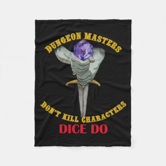 Dungeon Masters Dont Kill Characters Dice Do  Fleece Deken (Voorkant)