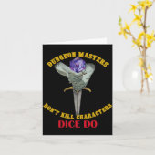 Dungeon Masters Dont Kill Characters Dice Do  Kaart (Gele Bloem)