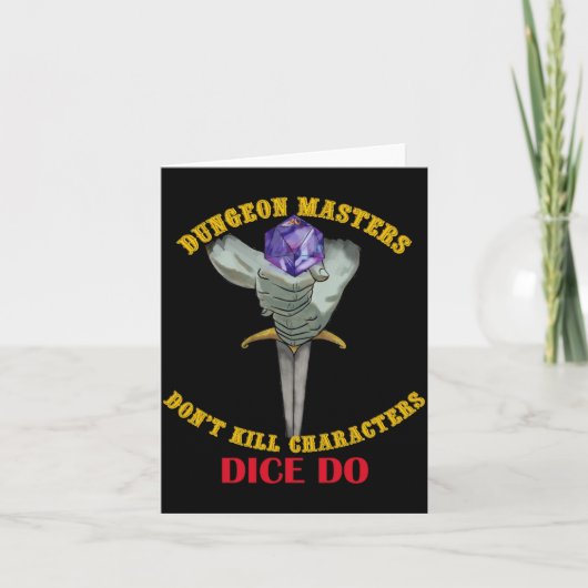 Dungeon Masters Doodden Karakters Niet Dobbelstene Kaart (Voorkant)