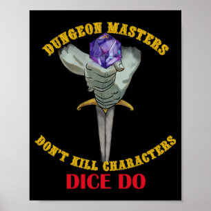 Dungeon Masters Doodden Karakters Niet Dobbelstene Poster