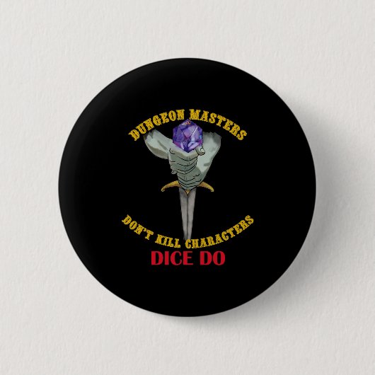 Dungeon Masters Doodden Karakters Niet Dobbelstene Ronde Button 5,7 Cm (Voorkant)