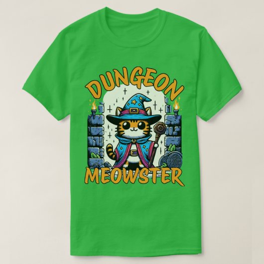 Dungeon Meester Rollenspel Dungeon Master Cat T-shirt (Design voorkant)