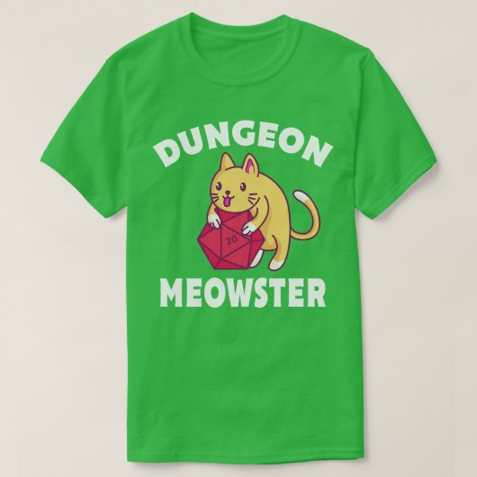 Dungeon Meoester Kat Polyhedral Gift T-shirt (Design voorkant)