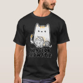 Dungeon Meowster Cute Cat D20 Dice BoardGame Nerd  T-shirt (Voorkant)
