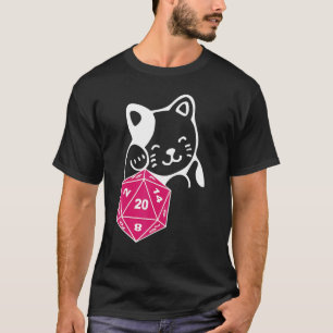 Dungeon Meowster D20 Dobbelsteen Bordspel Pen & Pa T-shirt
