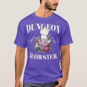 Dungeon Meowster Funny DnD Gamer Cat Lover D20 T-shirt (Voorkant)