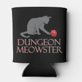 Dungeon Meowster Funny RPG Cat met Dice Blikjeskoeler (Achterkant)