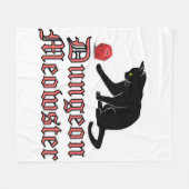 Dungeon Meowster Funny RPG Cat met Dice Fleece Deken (Voorkant (Horizontaal))