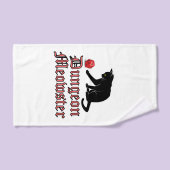 Dungeon Meowster Funny RPG Cat met Dice Handdoek (Handdoek)
