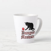 Dungeon Meowster Funny RPG Cat met Dice Latte Mok (Rechterhoek)