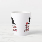 Dungeon Meowster Funny RPG Cat met Dice Latte Mok (Voorkant)