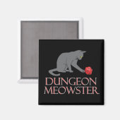 Dungeon Meowster Funny RPG Cat met Dice Magneet (Voorkant / Achterkant)