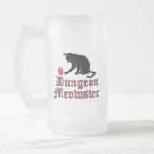 Dungeon Meowster Funny RPG Cat met Dice Matglas Bierpul (Links)