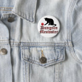 Dungeon Meowster Funny RPG Cat met Dice Ronde Button 5,7 Cm (In situ)