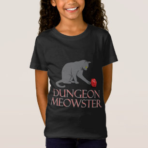 Dungeon Meowster Funny RPG Cat met Dice T-shirt