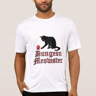Dungeon Meowster Funny RPG Cat met Dice T-shirt