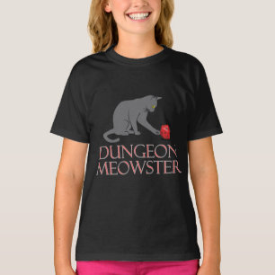 Dungeon Meowster Funny RPG Cat met Dice T-shirt