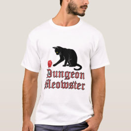 Dungeon Meowster Funny RPG Cat met Dice T-shirt