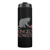 Dungeon Meowster Funny RPG Cat met Dice Thermosbeker (Voorkant)