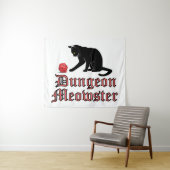 Dungeon Meowster Funny RPG Cat met Dice Wandkleed (In Situ (horizontaal))