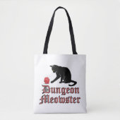 Dungeon Meowster Funny RPG Cat with Dice Tote Bag (Voorkant)