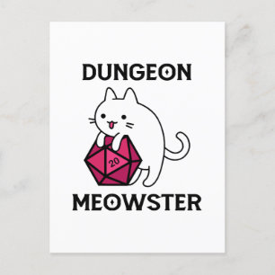 Dungeon Meowster Kat Grappig Briefkaart